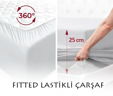 fitted lastikli çarşaf